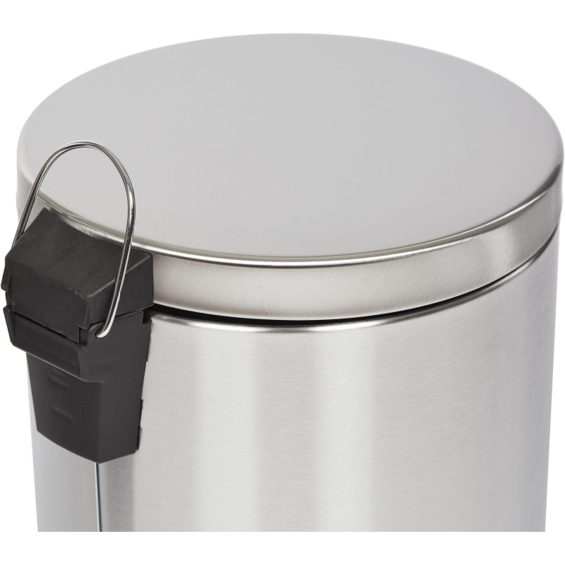 Ведро мусорное с педалью и доводчиком Luscan 12 л, матовое, нерж сталь