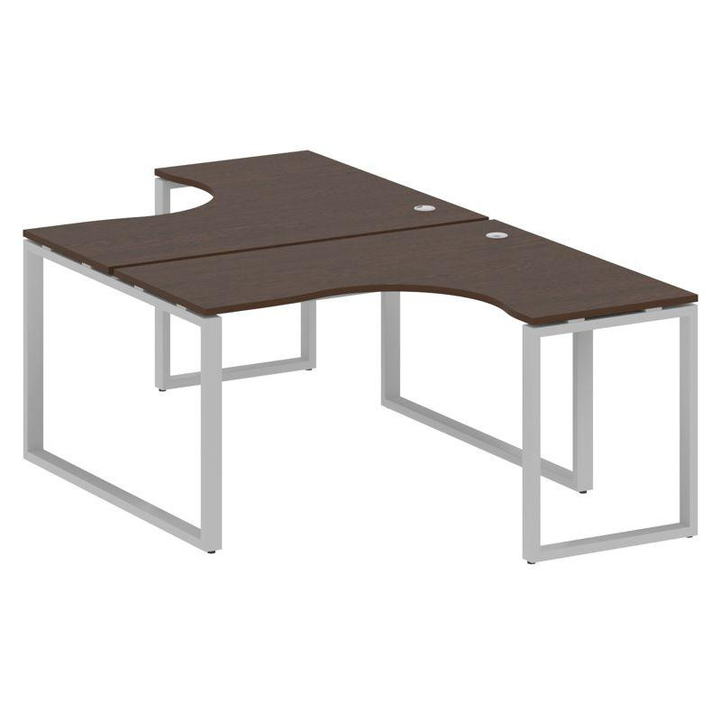Metal System Рабочая станция криволинейная на О-образном м/к БО.РАС-СА-2.3 Венге Цаво/Металл Серый 1