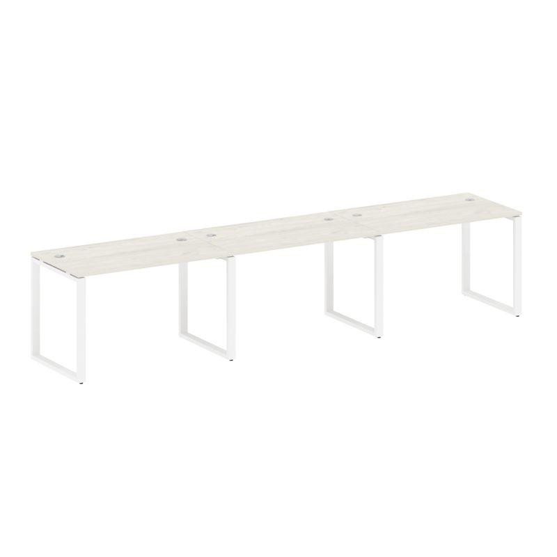 Metal System Рабочая станция на 3 места на О-образном м/к БО.СМ-3.2 Дуб Наварра/Металл Белый 3600*72 Metal System Рабочая станция на 3 места на О-образном м/к БО.СМ-3.2 Дуб Наварра/Металл Белый 3600*72