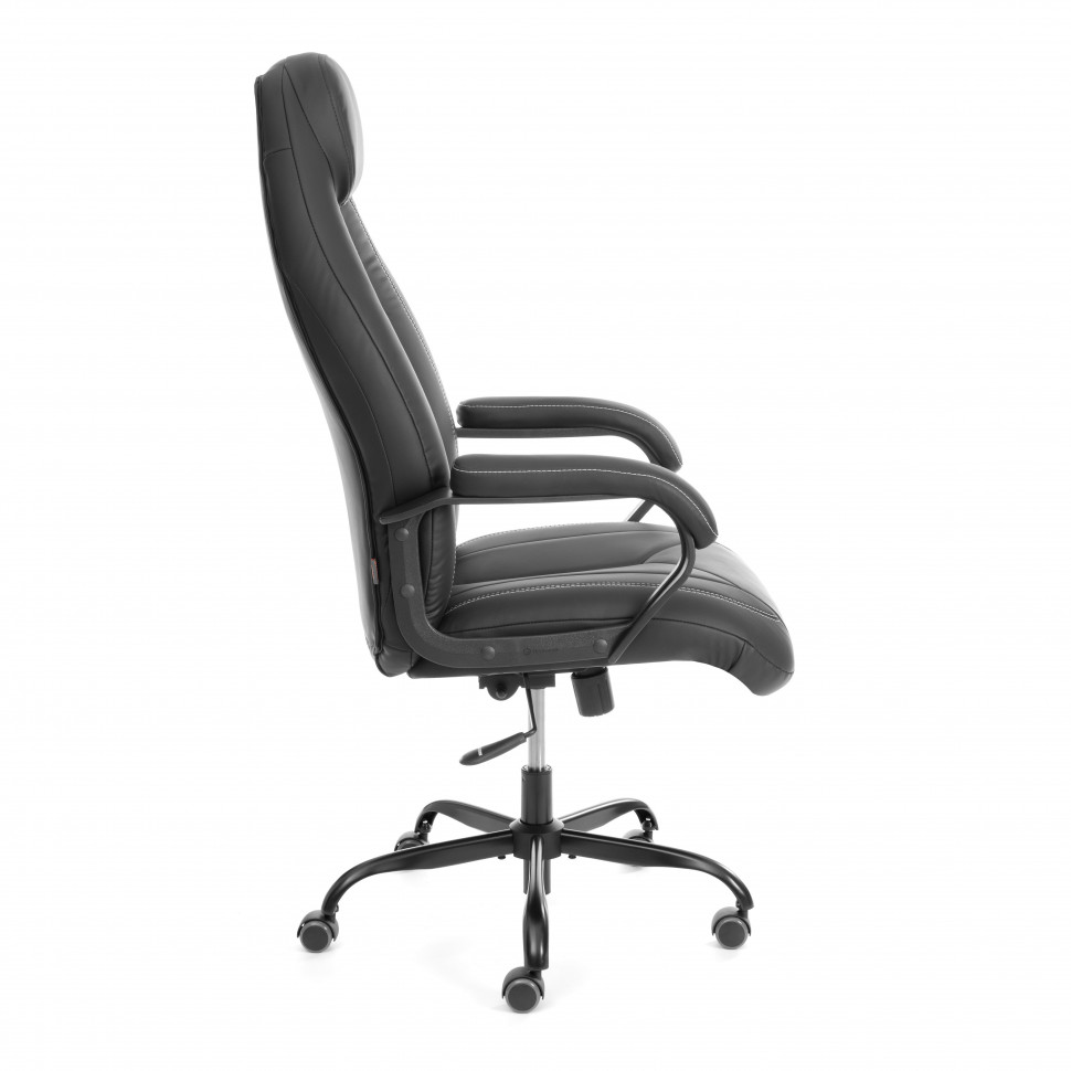 Кресло Boss metalBL (22) кож/зам, черный, 36-6