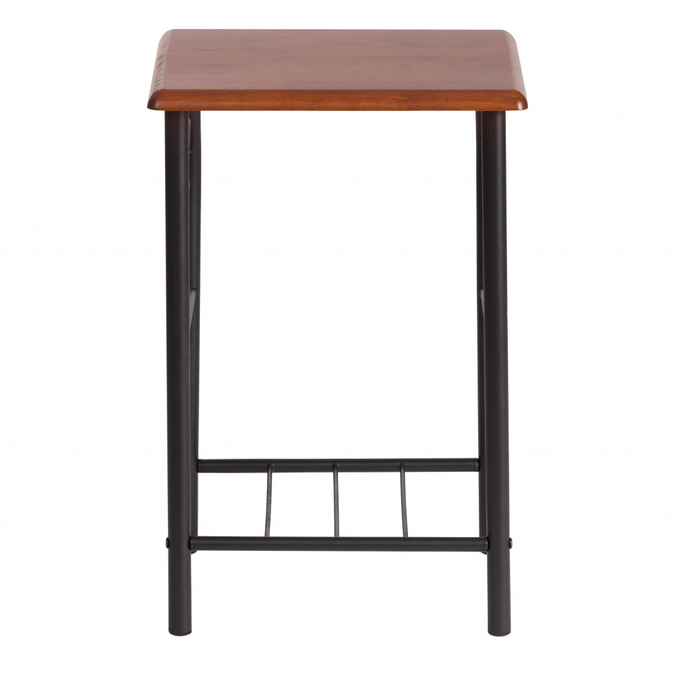 Тумба прикроватная PICCOLO металл/гевея, 37х40х60см, черный/красный дуб