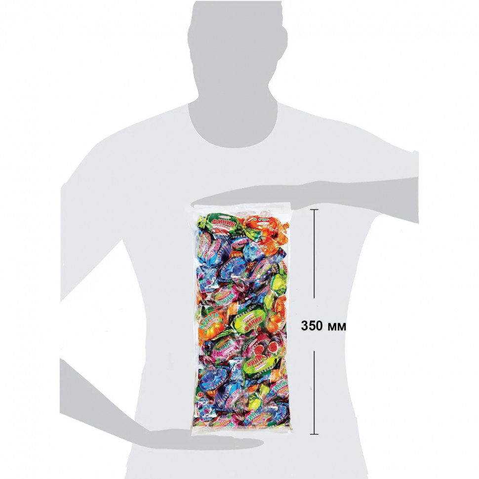 Конфеты шоколадные Кремлина Микс фрукты в шоколадной глазури, 1кг