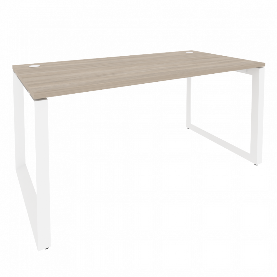 Onix Стол рабочий на О-образном м/к O.MO-SP-4.8 Дуб Аттик/Металл Белый 1580*800*750