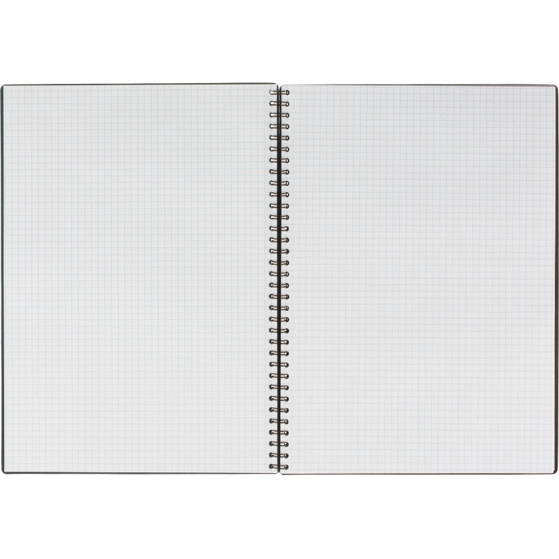 Бизнес-тетрадь Комус А4 100л, кл., обл.пластик, спираль, голубая  Classic