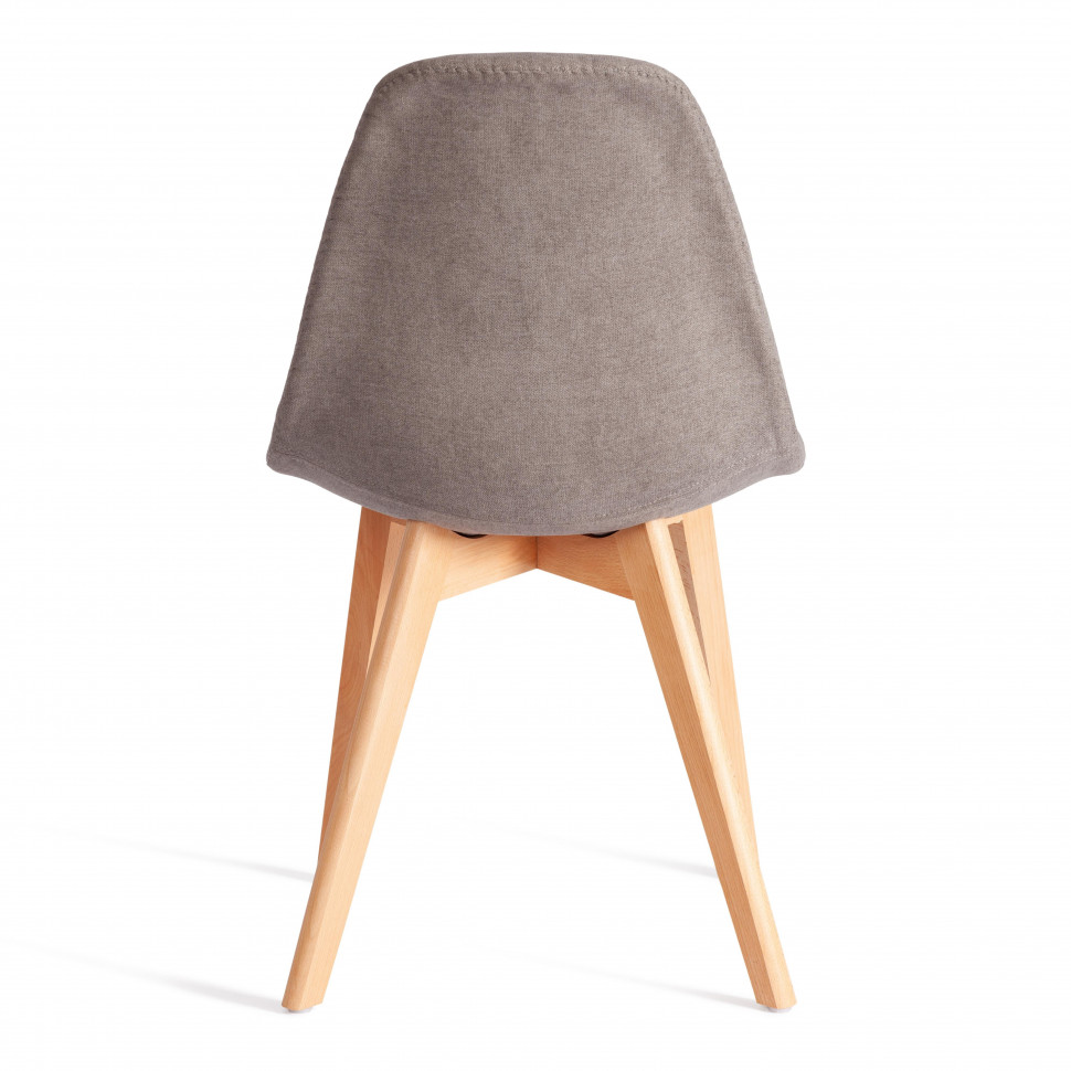 Стул CINDY SOFT (mod. C1021F1-1) фактурный велюр/дерево бук, 55 х 48 х 83 см, Серый LY1701-26 / натуральный