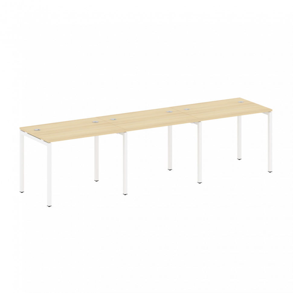 Metal System Quattro Рабочая станция на 3 места на П-образном м/к 40БП.СМ-3.1 Акация Лорка/Металл Бе