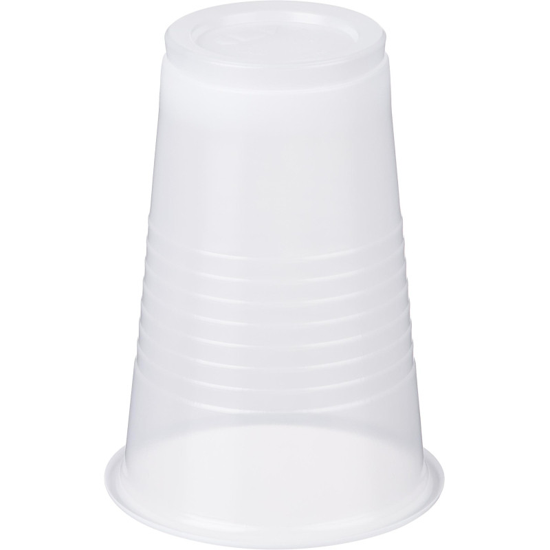 Стакан одноразовый 200мл белый, для хол/гор., бюджет, КОМУС ПП 100шт/уп