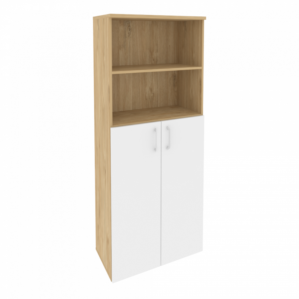 Onix Шкаф высокий широкий O.ST-1.6 Тиквуд Светлый/Белый Бриллиант 800*420*1977