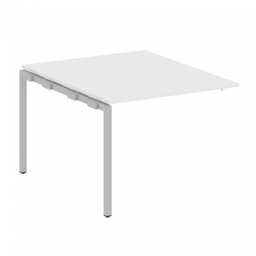 Metal System Quattro Проходной элемент перег. стола на П-образном м/к 40БП.ППРГ-1 Белый/Металл Серый