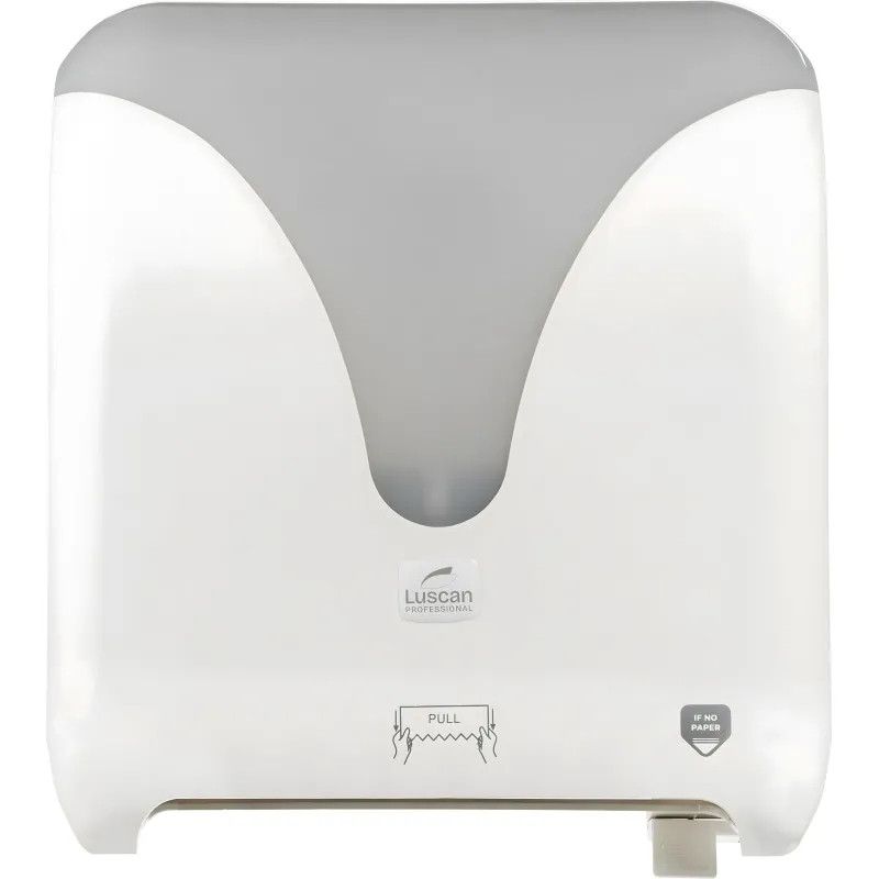 Диспенсер для полотенец рулонах Luscan Professional механич. белый/серый