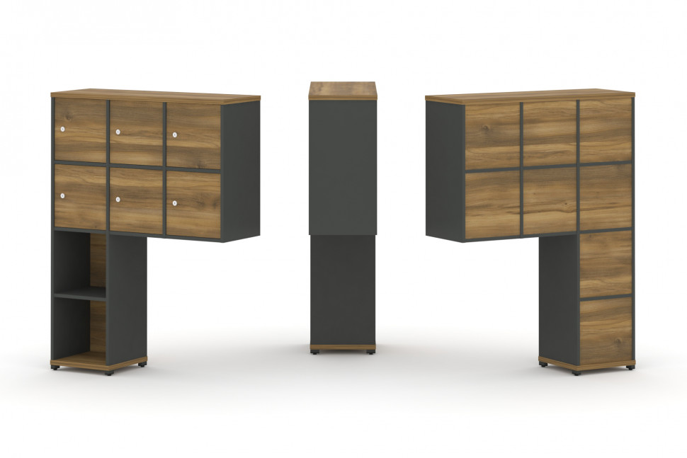 Concept Надставка высокая CN.ONV-008 Сандал Янтарный/Антрацит/Металл Антрацит 1099*350*1486