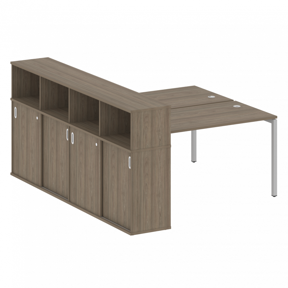 Metal System Quattro Рабочая станция с шкафом-купе на П-образном м/к 40БП.РС-СШК-4.3 Т Вяз Благородн Metal System Quattro Рабочая станция с шкафом-купе на П-образном м/к 40БП.РС-СШК-4.3 Т Вяз Благородн
