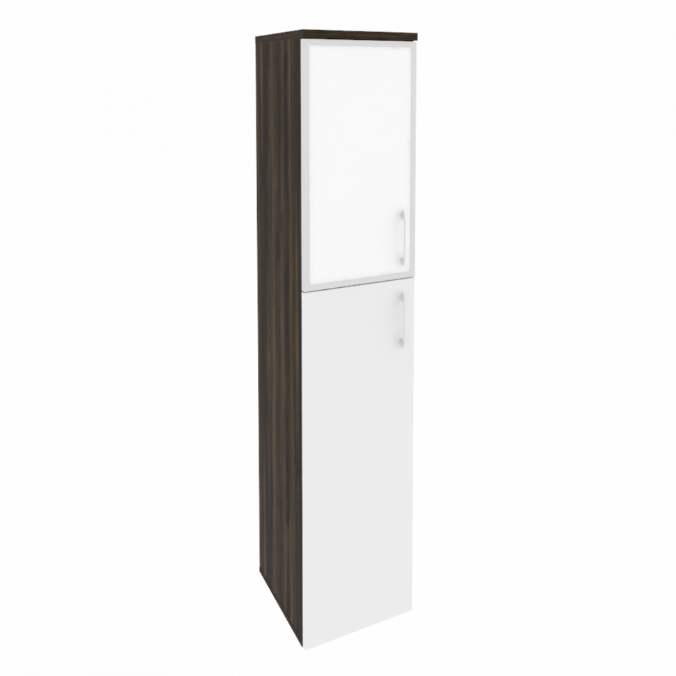 Onix Шкаф высокий узкий левый O.SU-1.7 R (L) white Дуб Мали/Белый Бриллиант/Стекло White 400*420*197