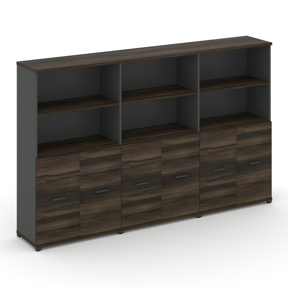 Concept Шкаф 3 широкие секции, 4 ниши CN.STS-431 A Дуб Мали/Антрацит/Металл Антрацит 2500*420*1554 Concept Шкаф 3 широкие секции, 4 ниши CN.STS-431 A Дуб Мали/Антрацит/Металл Антрацит 2500*420*1554