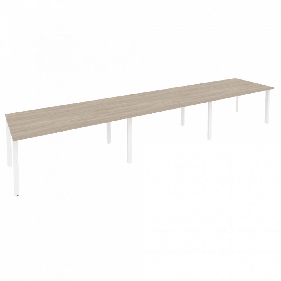 Onix Стол переговорный O.MP-PRG-3.4 Дуб Аттик/Металл Белый 4740*980*750 Onix Стол переговорный O.MP-PRG-3.4 Дуб Аттик/Металл Белый 4740*980*750