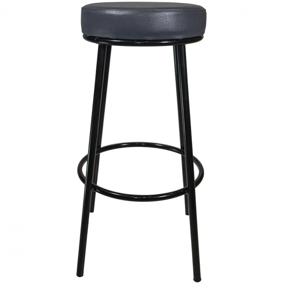 Стул барный MKM_Альфа ПУФ полим/черный глянец