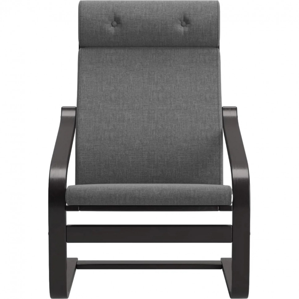 Кресло SAL_0MX_БАМБЛ тон венге ткань Рогожка Шифт темно-серый