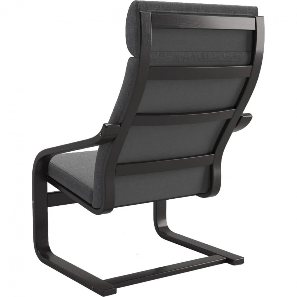 Кресло SAL_0MX_БАМБЛ тон венге ткань Рогожка Шифт темно-серый