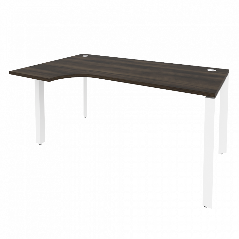 Onix Стол эргономичный левый на П-образном м/к O.MP-SA-1 (L) Дуб Мали/Металл Белый 1580*980*750 (720