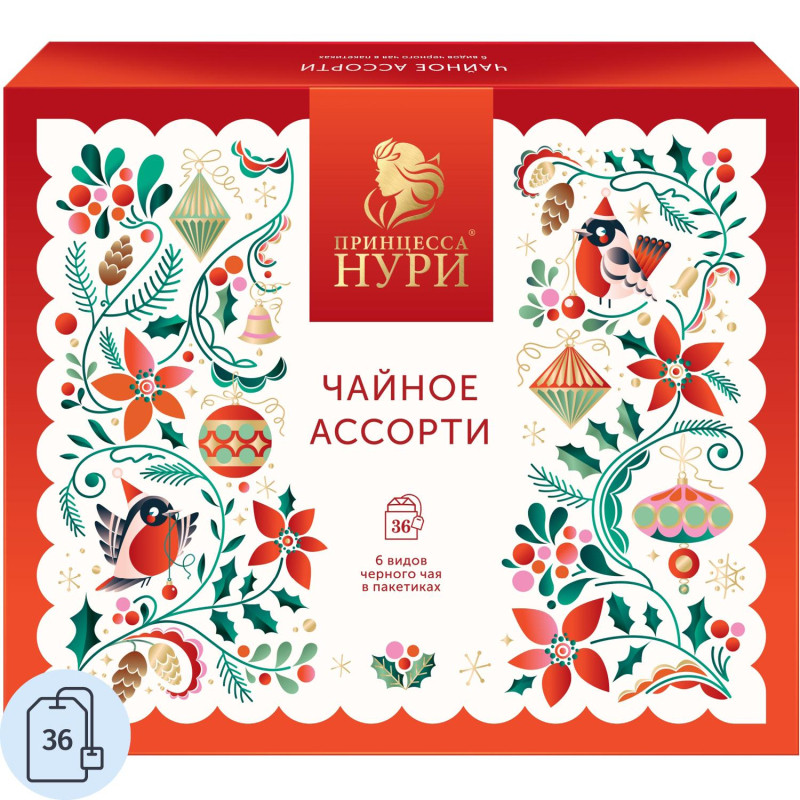 Чай Принцесса НУРИ Сказочный Лес Набор ассорти, 36 пак (1831-12) (НГ)