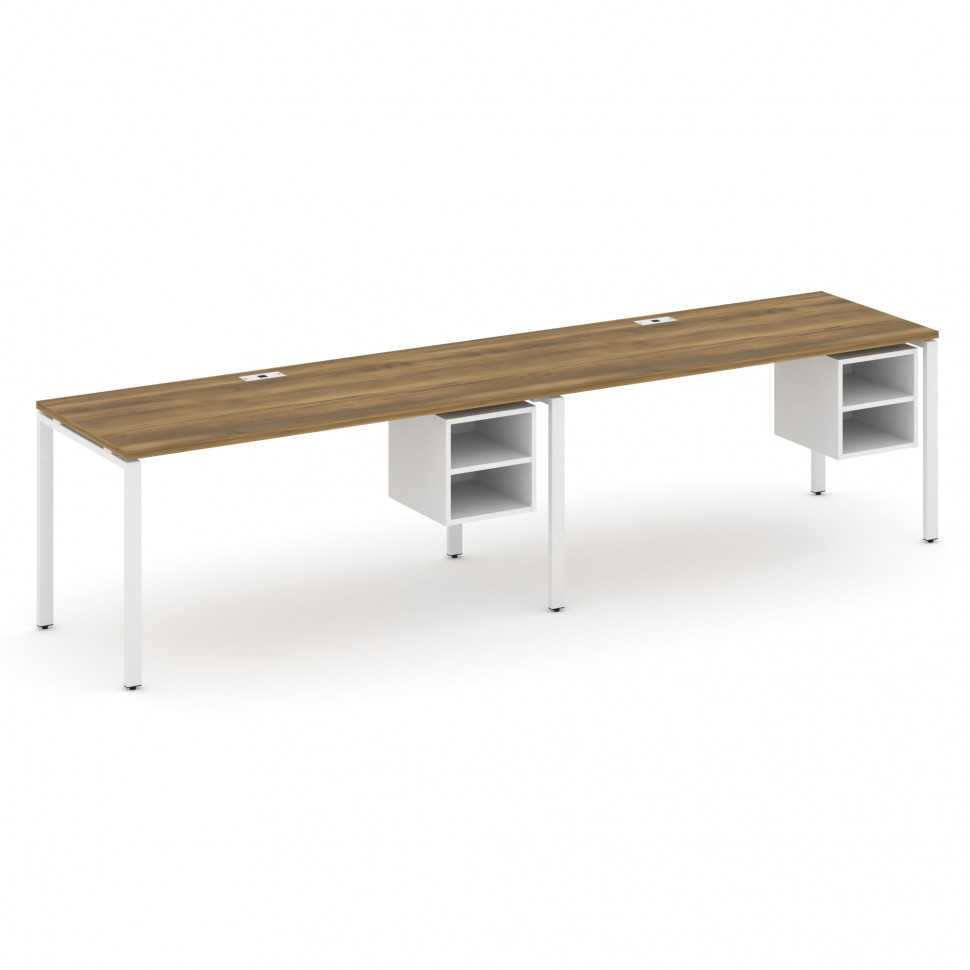 Concept Рабочая станция односторонняя с подвес. тумбами 2 места CN.ORS-108 Сандал Янтарный/Белый Бри