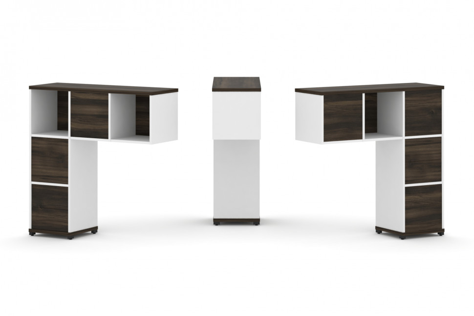 Concept Надставка низкая CN.DNN-003 Дуб Мали/Белый Бриллиант/Металл Черный 1099*365*1130