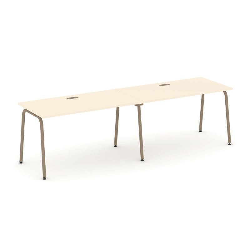 Estetica Рабочая станция 2 места ES.RS-2.3-LK Сатин/Металл Латте 2760*730*750