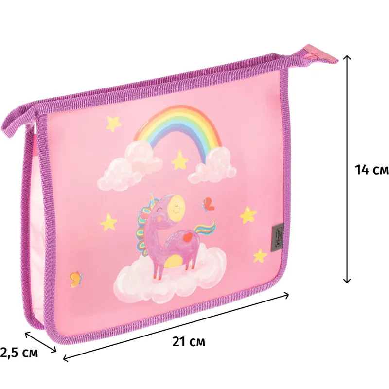 Папка для тетрадей  Волшебный Единорог, А5,  пластик, ПТ-713