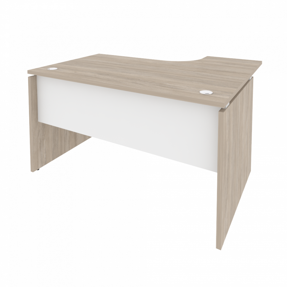 Onix Стол эргономичный левый O.SA-3 (L) Дуб Аттик/Белый Бриллиант 1380*1180*750 (800/460)