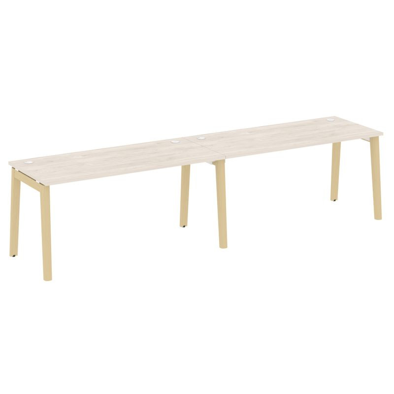 Onix Wood Рабочая станция OW.RS-2.4.7 Денвер Светлый/Дуб Светлый/Металл Белый 3160*720*750