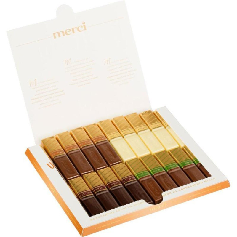 Конфеты Merci шоколадный Мусс, 210г