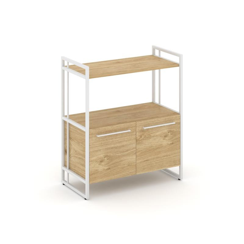 Rift Шкаф 2 ниши широкий RF.SS-22 Тиквуд Светлый/Металл Белый/Белый Ручки 798*396*924