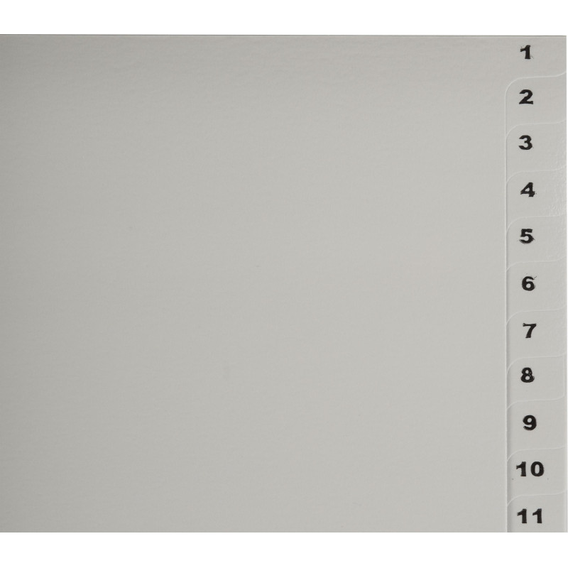 Разделитель листов 31л. цифровые пластик.Комус