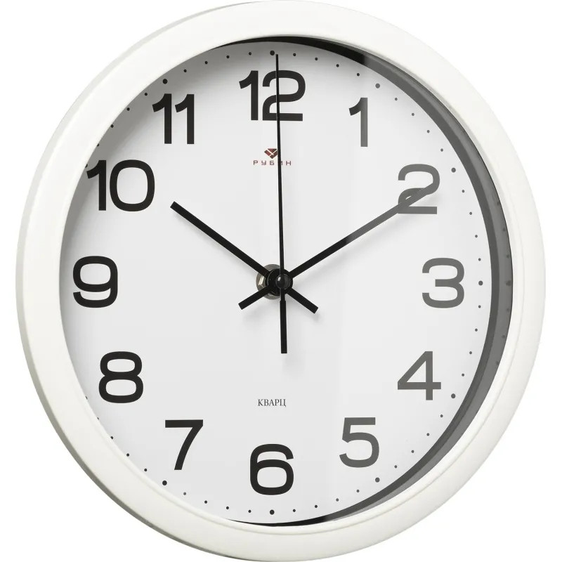 Часы настенные круг d=22см, корпус белый Классика арт.2222-344