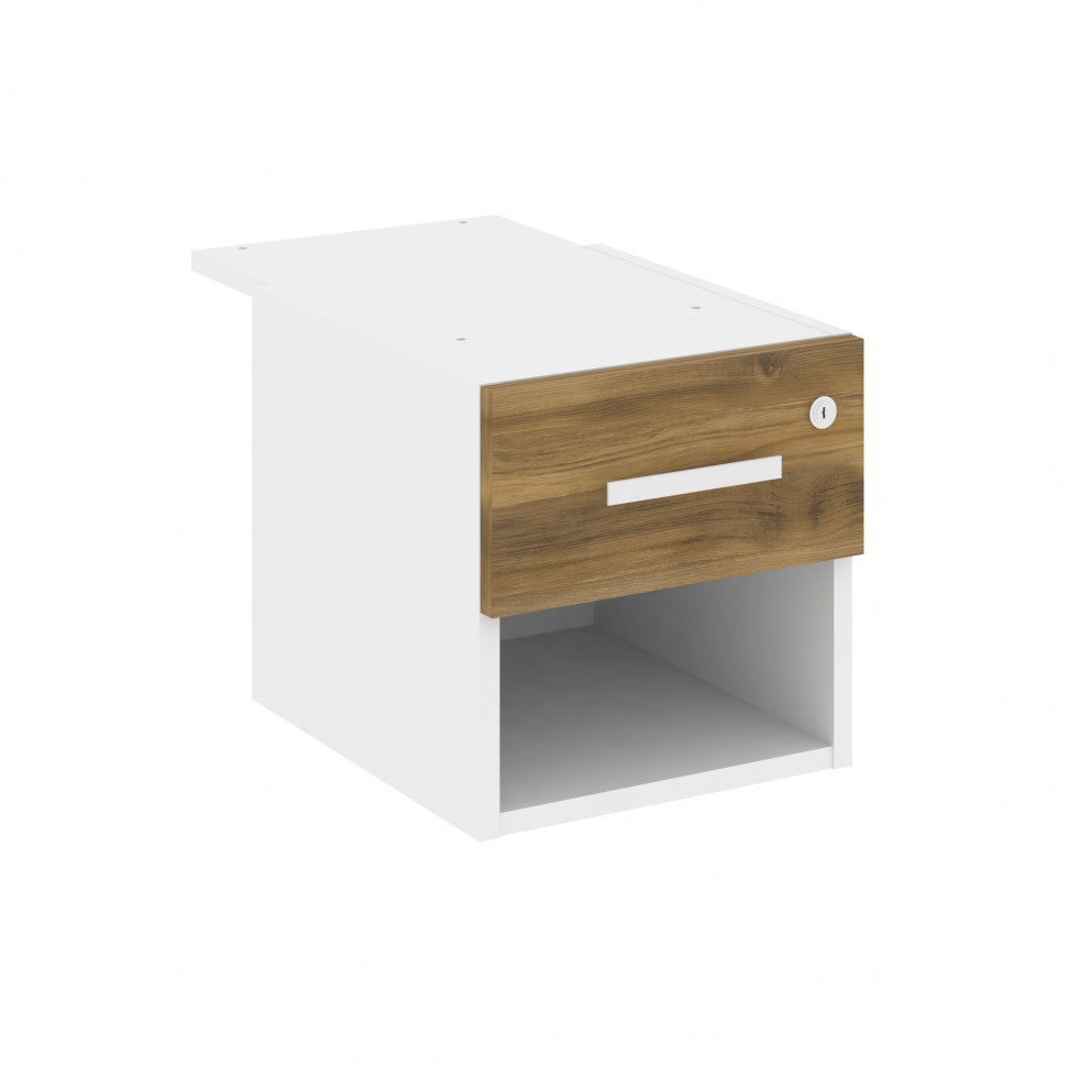 Concept Тумба с открытой нишей и 1 ящ. CN.PT-005 W Сандал Янтарный/Белый Бриллиант 347*573*336