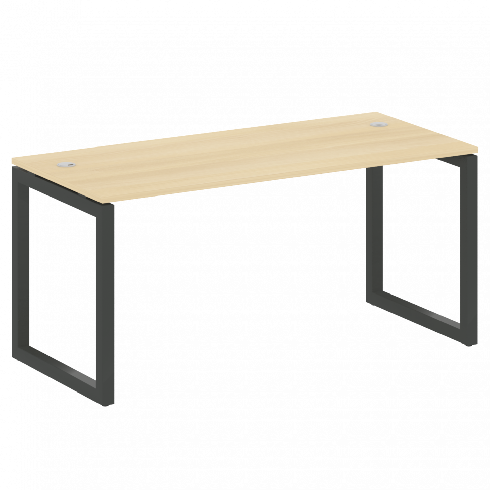 Metal System Quattro Стол письменный на О-образном м/к 50БО.СП-4 Акация Лорка/Металл Антрацит 1600*7