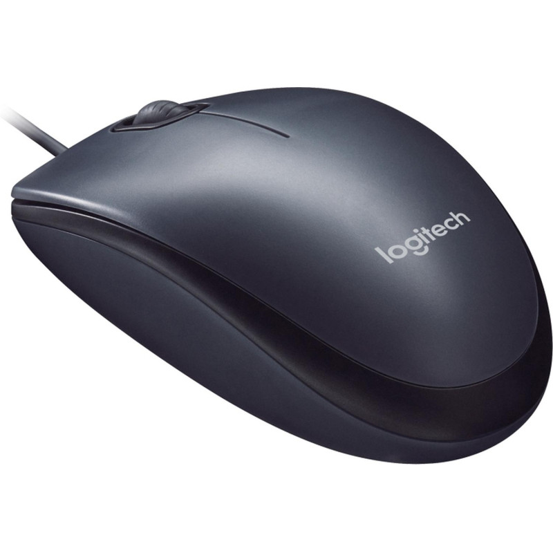 Мышь компьютерная Logitech M90 [910-001795] проводная, черный