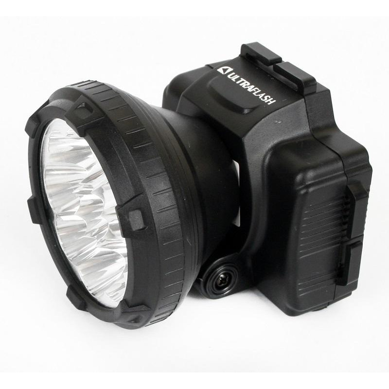 Фонарь налобный Ultraflash 9LED 33Лм,акк220,0,5Ач,