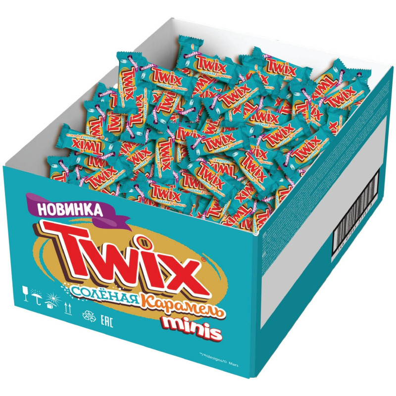 Шоколадный батончик Twix Minis Соленая карамель, 2,7кг
