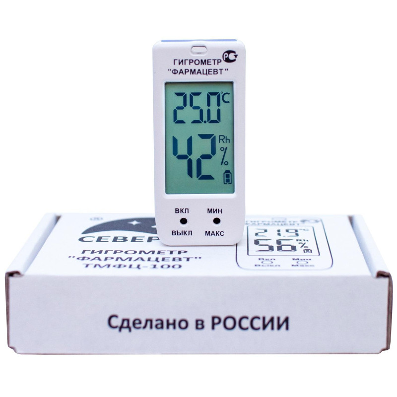 Гигрометр Фармацевт ТМФЦ-100 (с поверкой, Россия)
