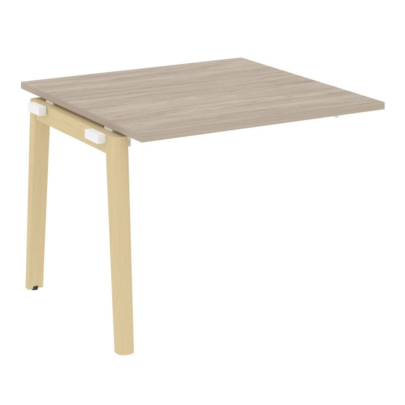 Onix Wood Прох. наб. эл. переговорного стола OW.NPRG-1 Дуб Аттик/Дуб Светлый/Металл Белый 980*980*75