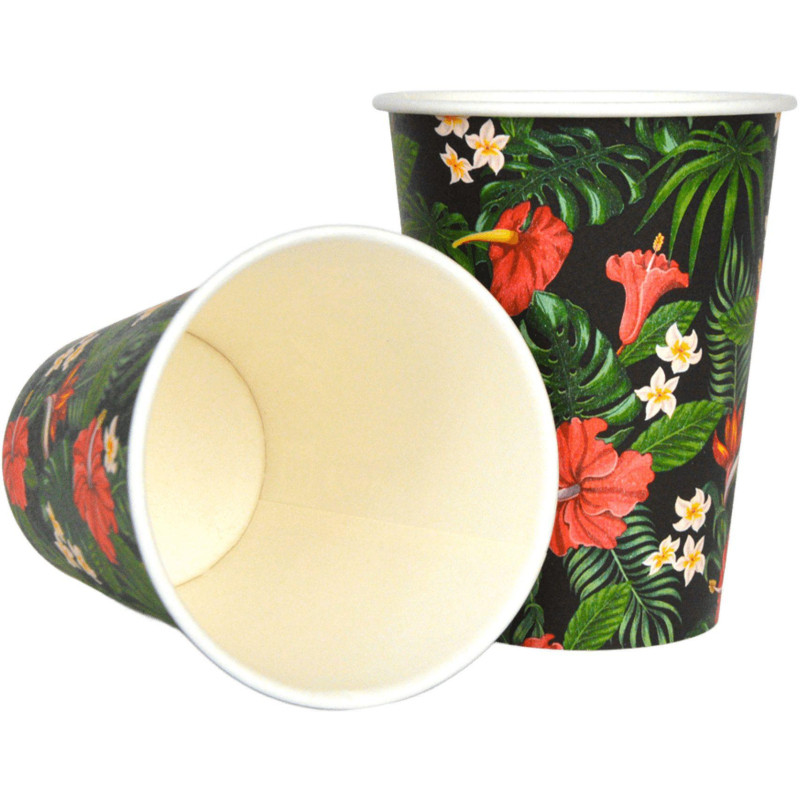 Стакан одноразовый бум односл. 350мл d-90мм Растения 50шт/уп