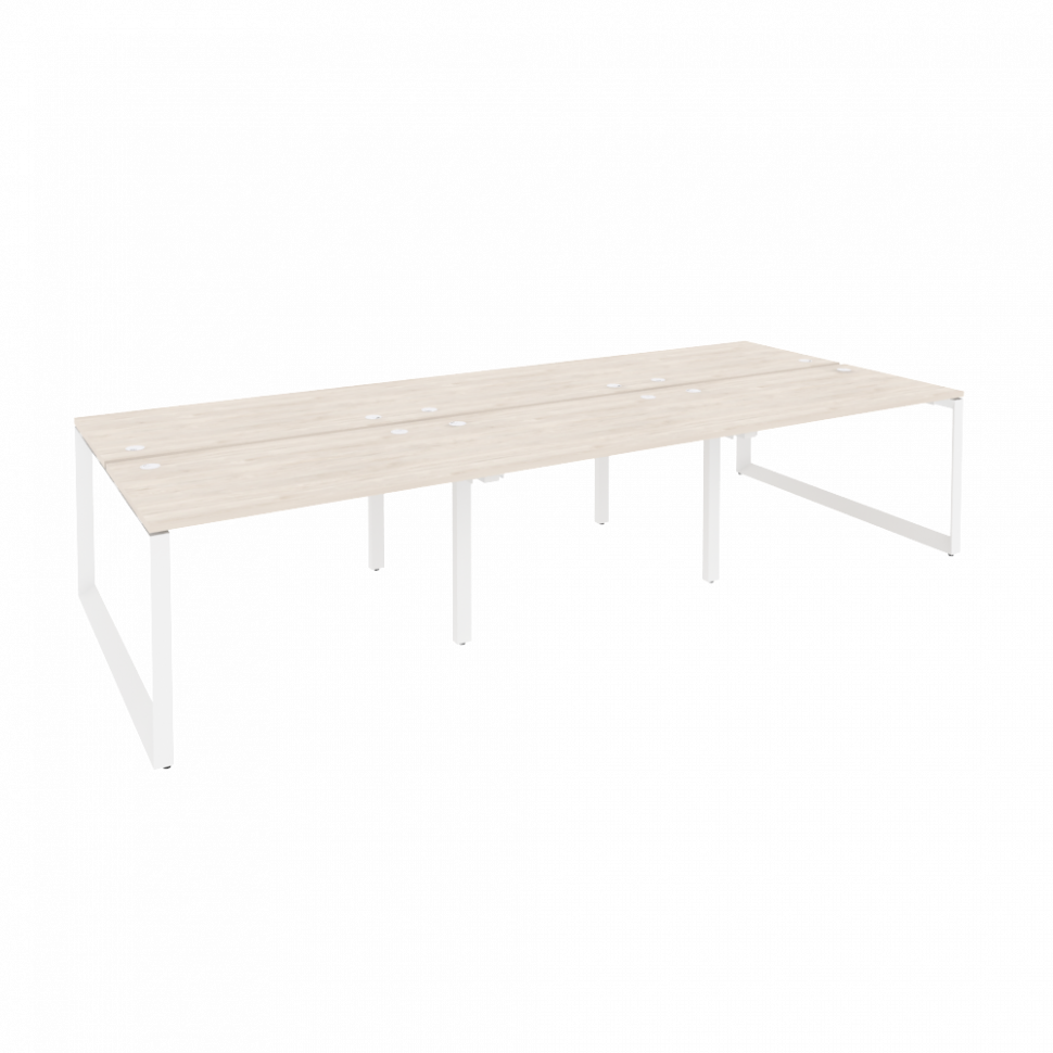 Onix Рабочая станция на О-образном м/к O.MO-D.RS-6.2.7 Денвер Светлый/Металл Белый 3540*1475*750