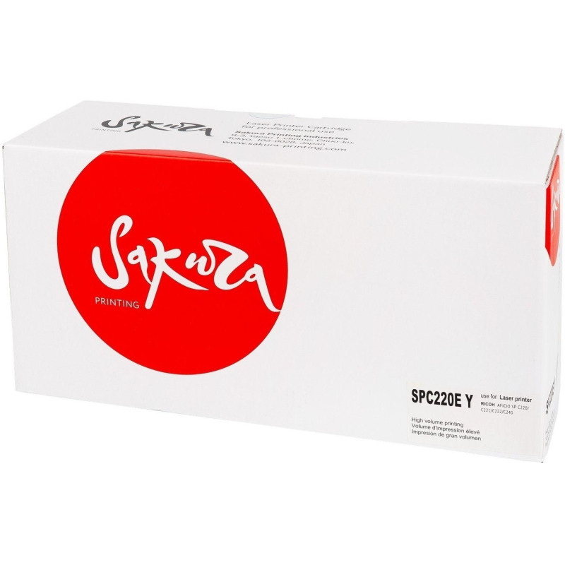 Картридж лазерный Sakura для Ricoh, желтый, 2300 к. SPC220EY