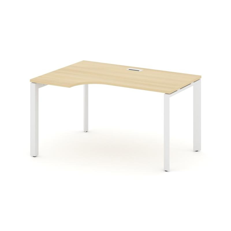 Style Project Стол рабочий эргономичный SN-59P.SPA-001(L) Акация Лорка/Металл Белый/Белый Заглушка 1