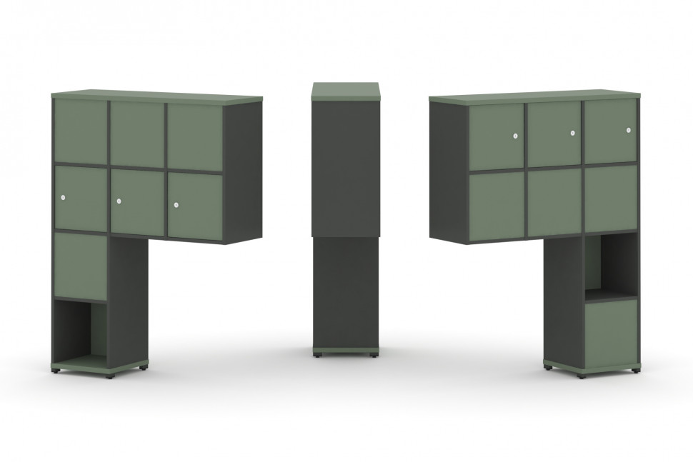 Concept Надставка высокая CN.DNV-009 Кобо/Антрацит/Металл Антрацит 1099*350*1486