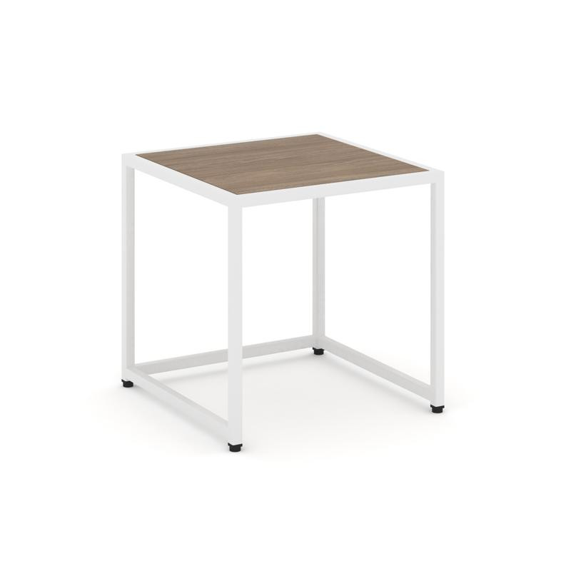 Loft Стол журнальный VR.L-SJK-45 Дуб Аризона/Металл Белый 450*450*450