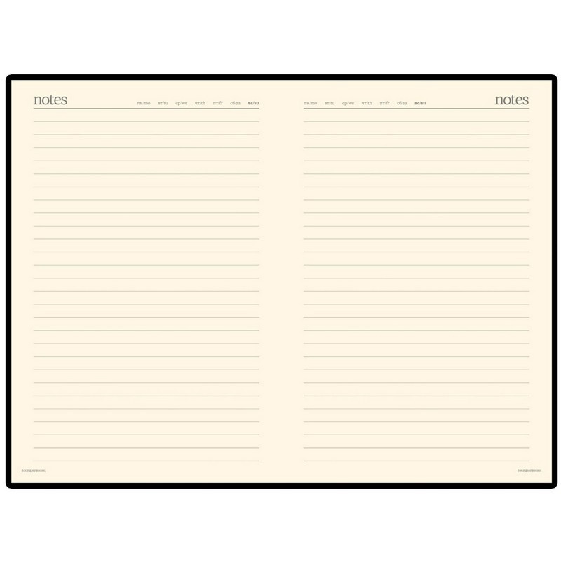 Ежедневник недатированный черный, А6,87х130,100л, Br.V.MEGAPOLIS 3-283/02