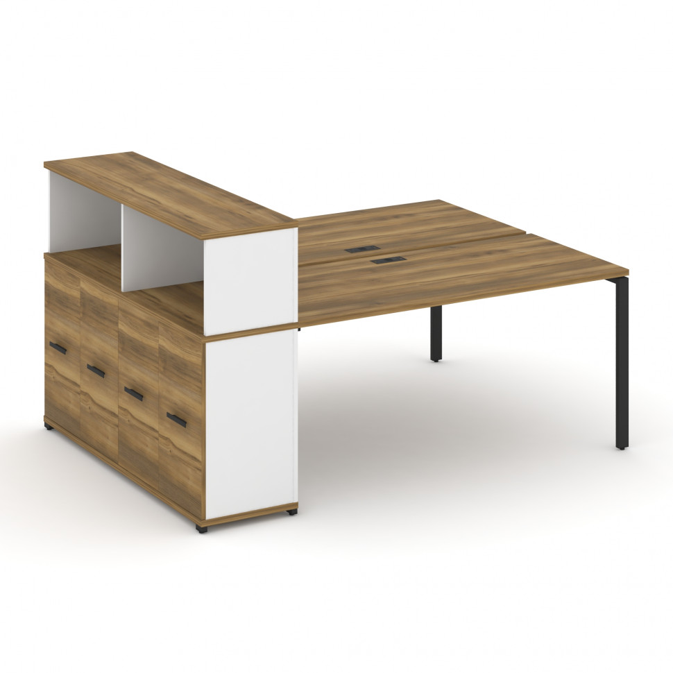 Concept Рабочая станция с опорным распаш. шкафом с надставкой низ. CN.DRS-228 B Сандал Янтарный/Белы Concept Рабочая станция с опорным распаш. шкафом с надставкой низ. CN.DRS-228 B Сандал Янтарный/Белы