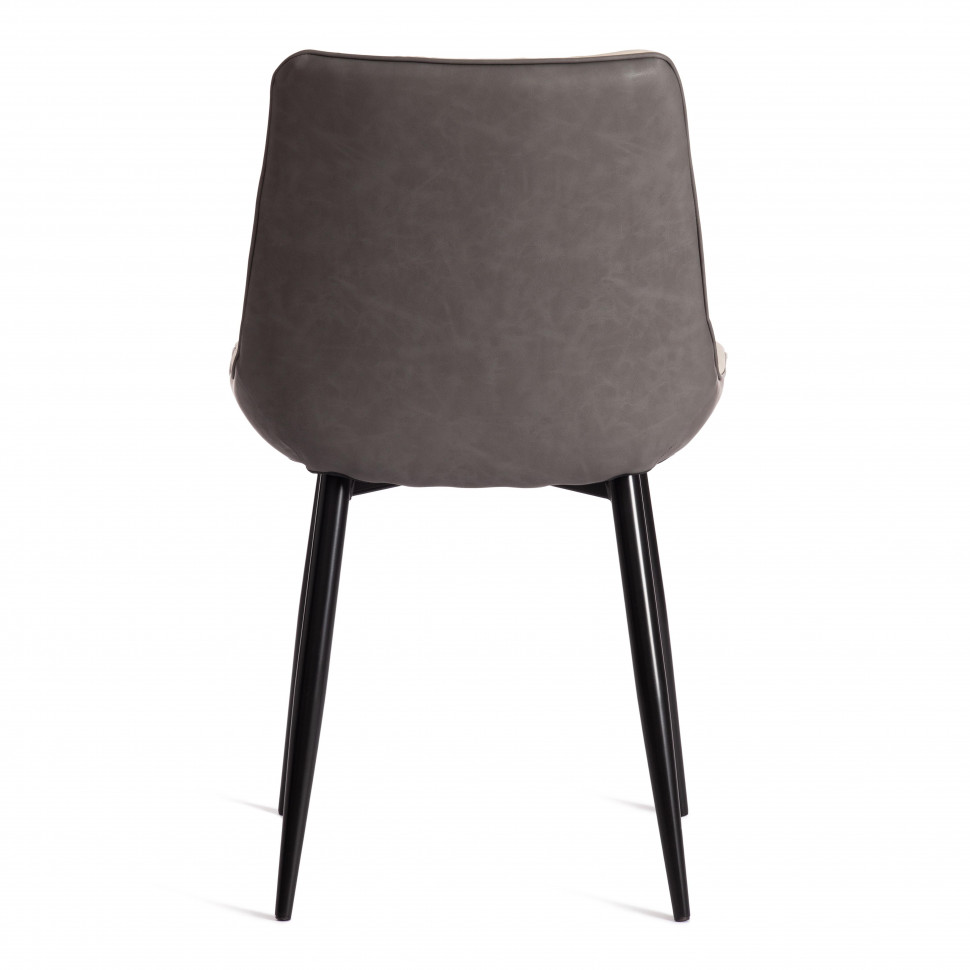 Стул ALTUS ( mod. 2334 ) / 1 шт. в упаковке ткань/экокожа/металл, 53x61x88 см, бежевый/темно-серый/черные ножки